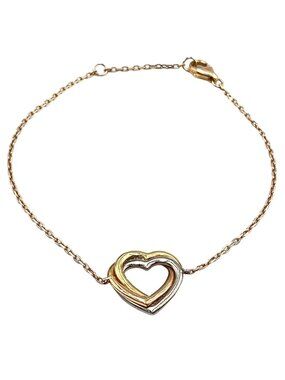 Cartier Trinity Heart Yellow Gold Pink White Bracelet